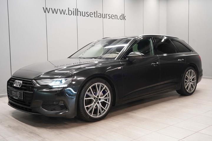 Sort Audi A6 fra 2019 set udefra