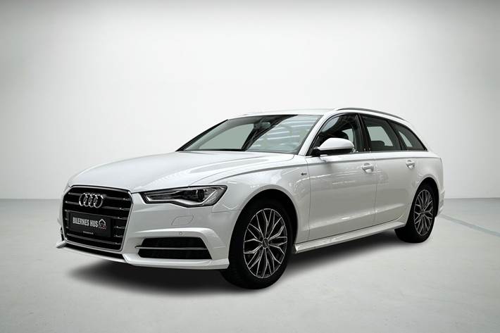Hvid Audi A6 fra 2018 set udefra