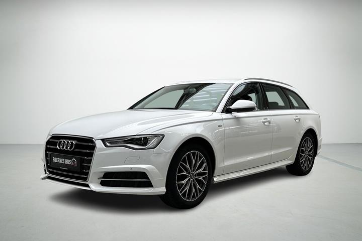 Hvid Audi A6 fra 2018 set udefra
