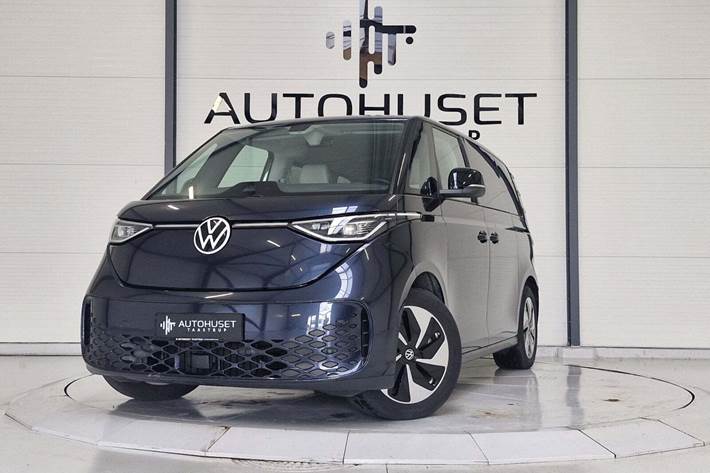 Blå VW ID.Buzz fra 2022 set udefra