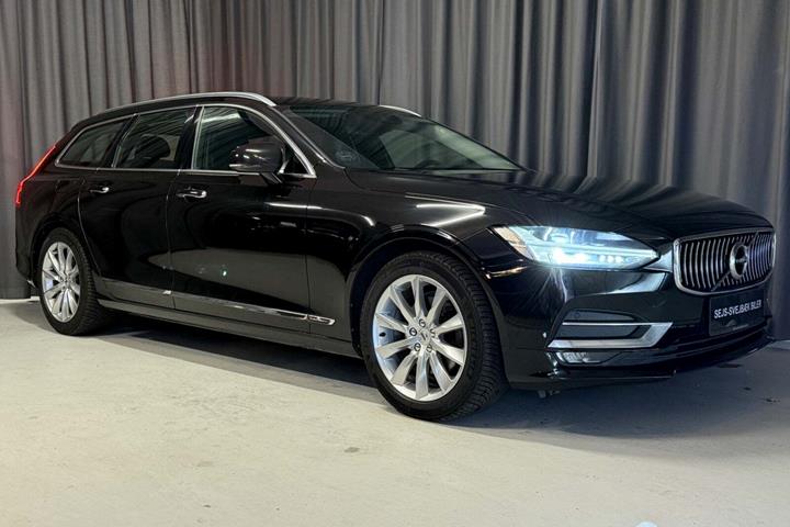 Sort Volvo V90 fra 2017 set udefra