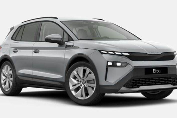 Sølv Skoda Elroq fra 2026 set udefra