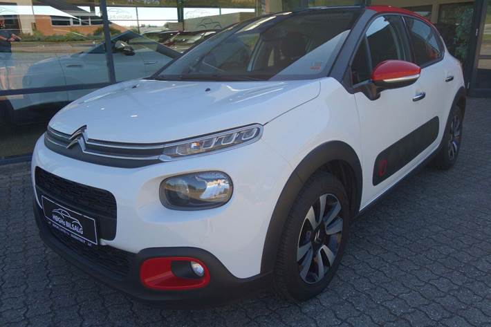 Hvid Citroën C3 fra 2018 set udefra