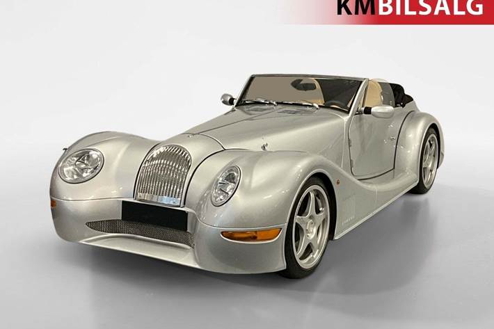 Sølv Morgan Aero 8 fra 2002 set udefra