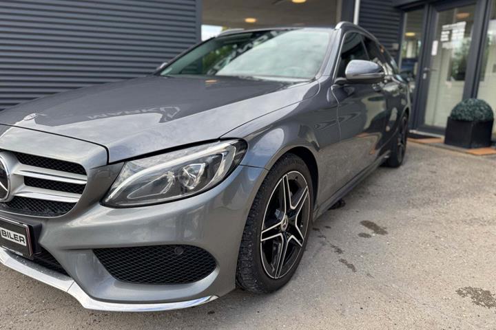 Grå Mercedes C220 d fra 2018