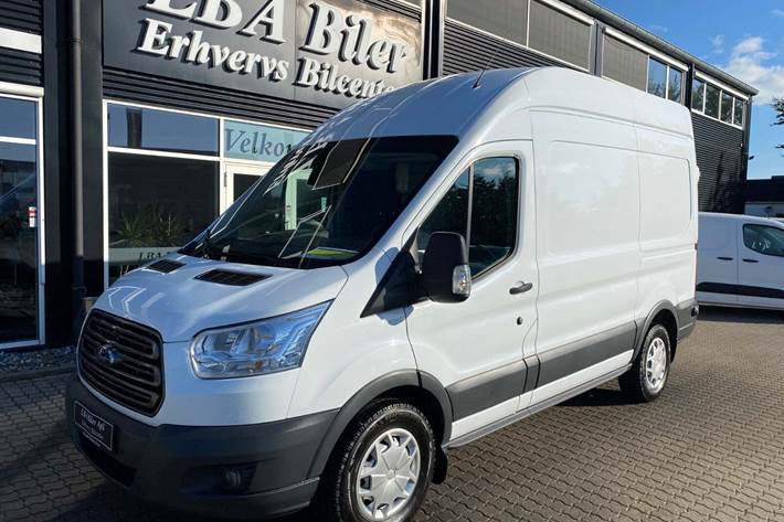 Hvid Ford Transit 350 L2 Van fra 2019 set udefra