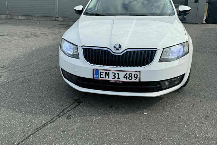 Hvid Skoda Octavia fra 2014