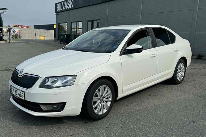 Hvid Skoda Octavia fra 2014