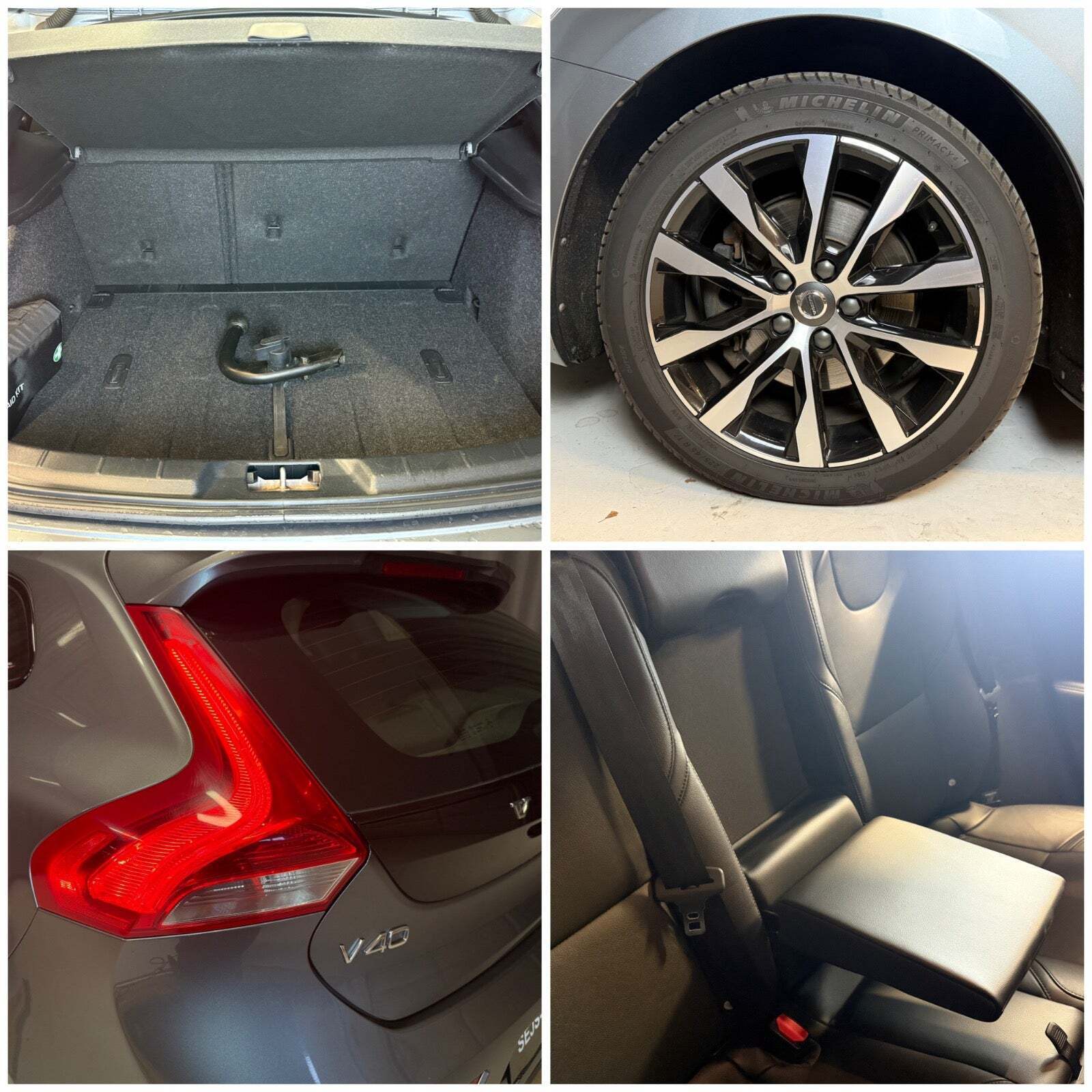 Grå Volvo V40 fra 2019