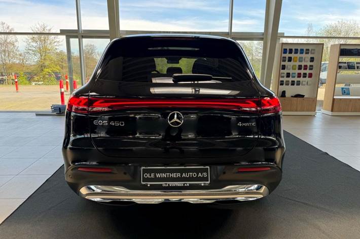 Sort Mercedes EQS450 SUV fra 2023
