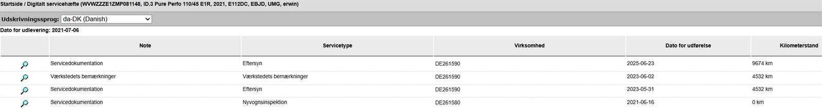Grå VW ID.3 fra 2021