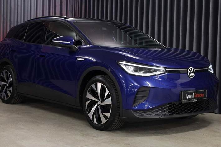 Blå VW ID.4 fra 2021 set udefra