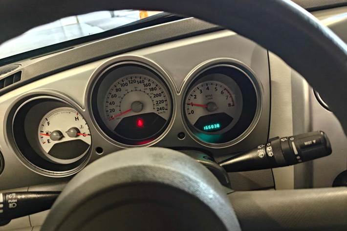 Gul Chrysler PT Cruiser fra 2007