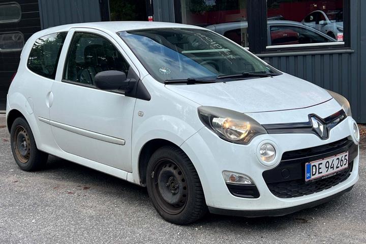 Hvid Renault Twingo fra 2012 set udefra