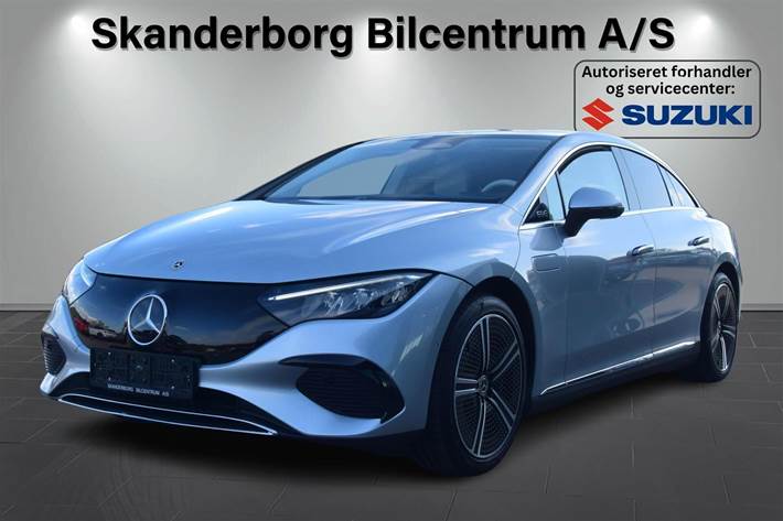 Sølv Mercedes EQE 350+ fra 2022 set udefra