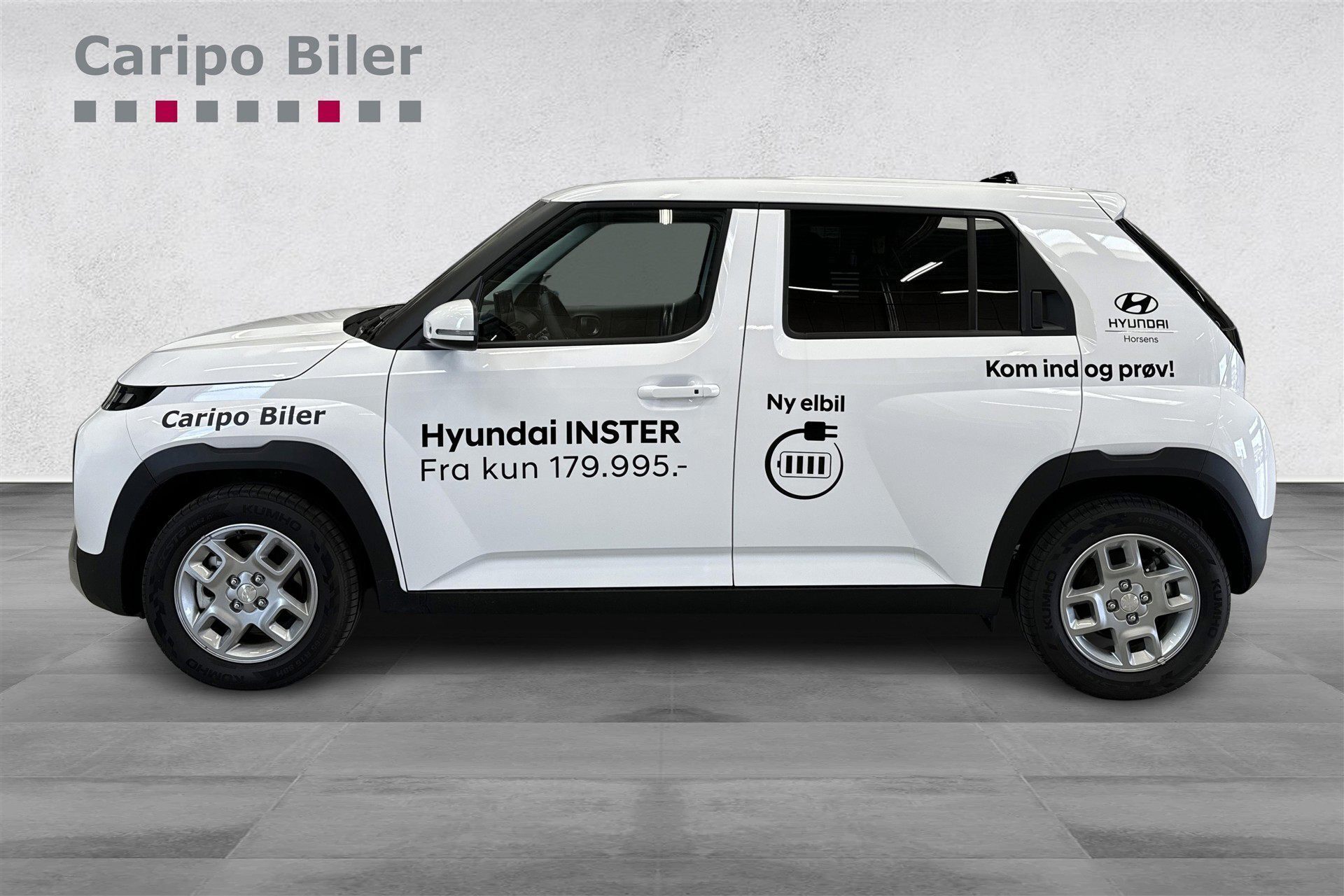 Hvid Hyundai Inster fra 2025