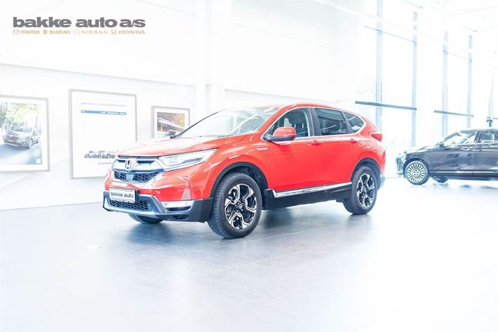 Rød Honda CR-V fra 2021 set udefra