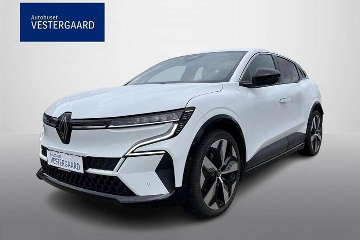 Hvid Renault Megane E-Tech fra 2023 set udefra