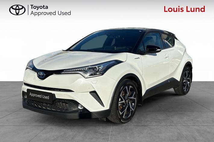 Hvid Toyota C-HR fra 2019 set udefra