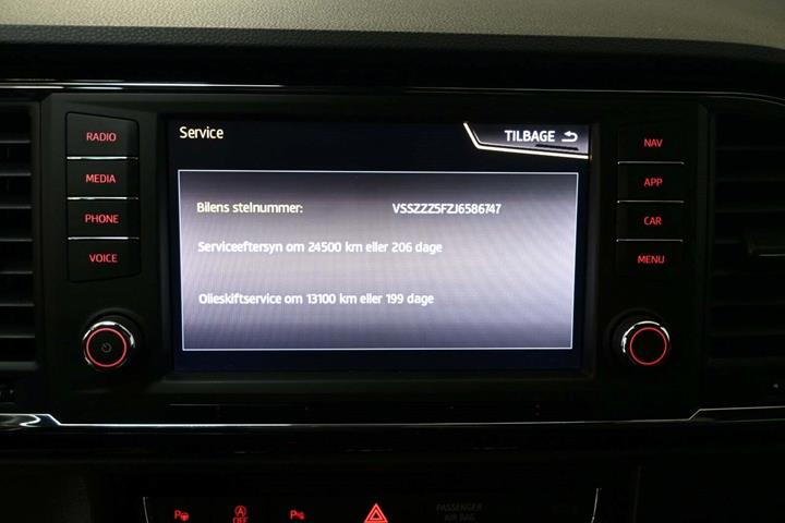 Sølv Seat Ateca fra 2018 set indefra