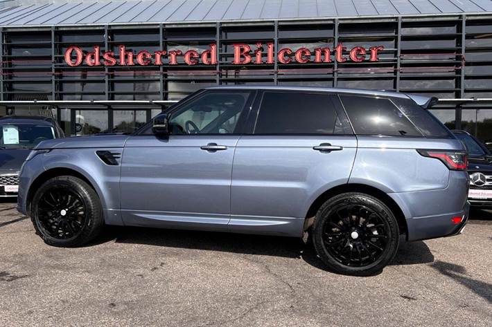 Blå Land Rover Range Rover sport fra 2018