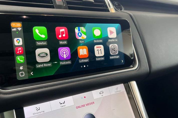 Blå Land Rover Range Rover sport fra 2018