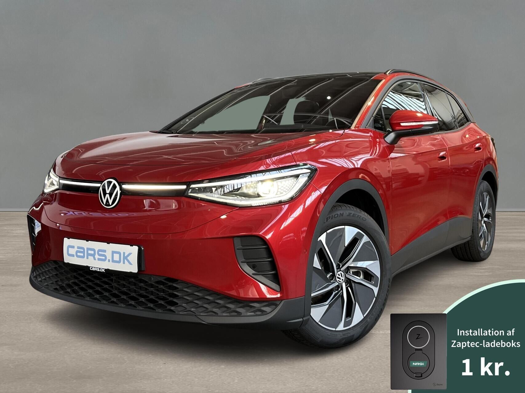 Rød VW ID.4 fra 2025 set udefra