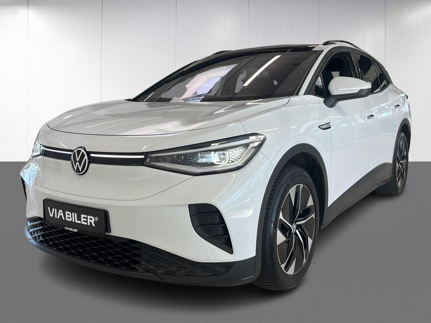 Hvid VW ID.4 fra 2022 set udefra