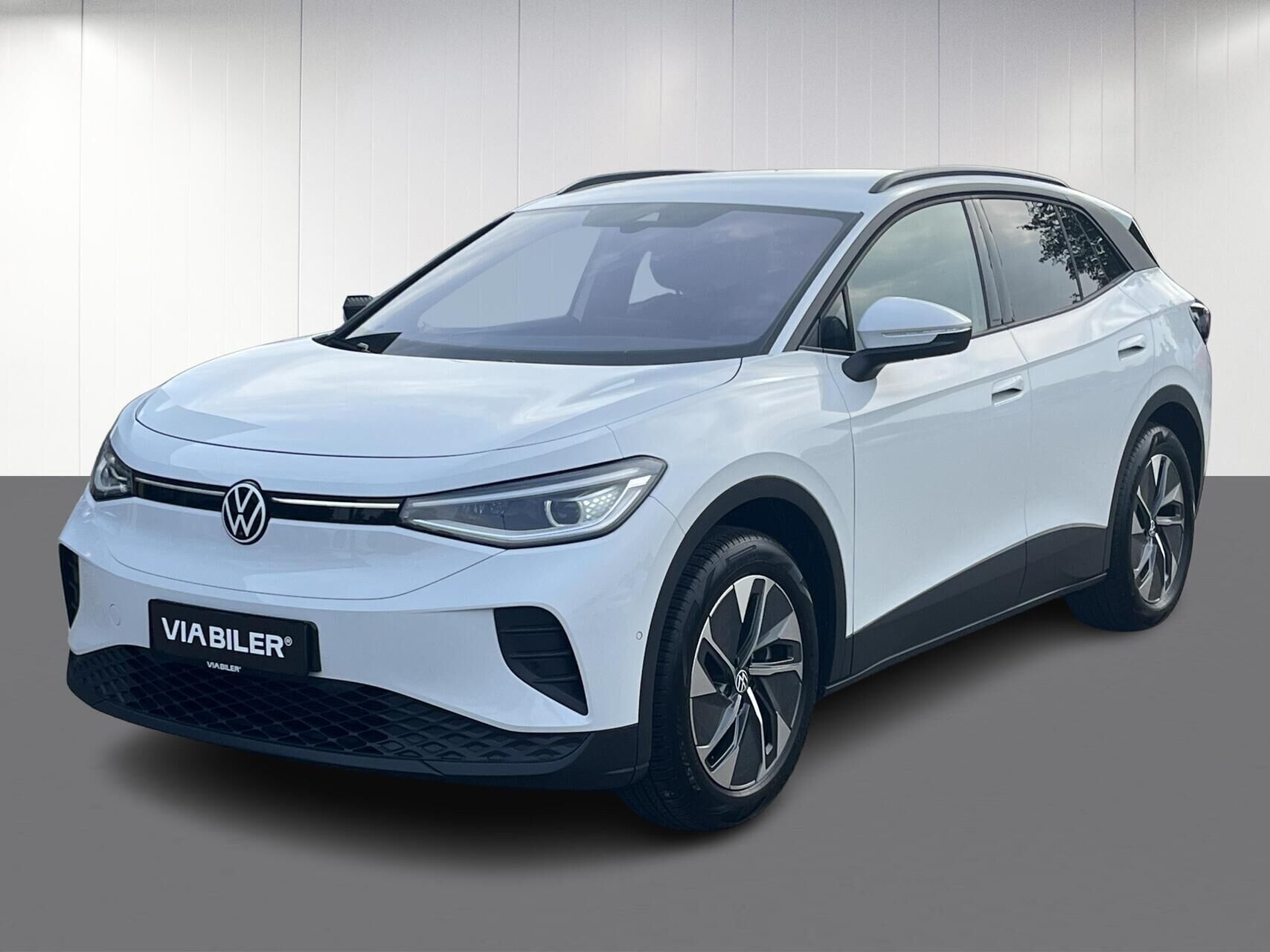 Hvid VW ID.4 fra 2025 set udefra