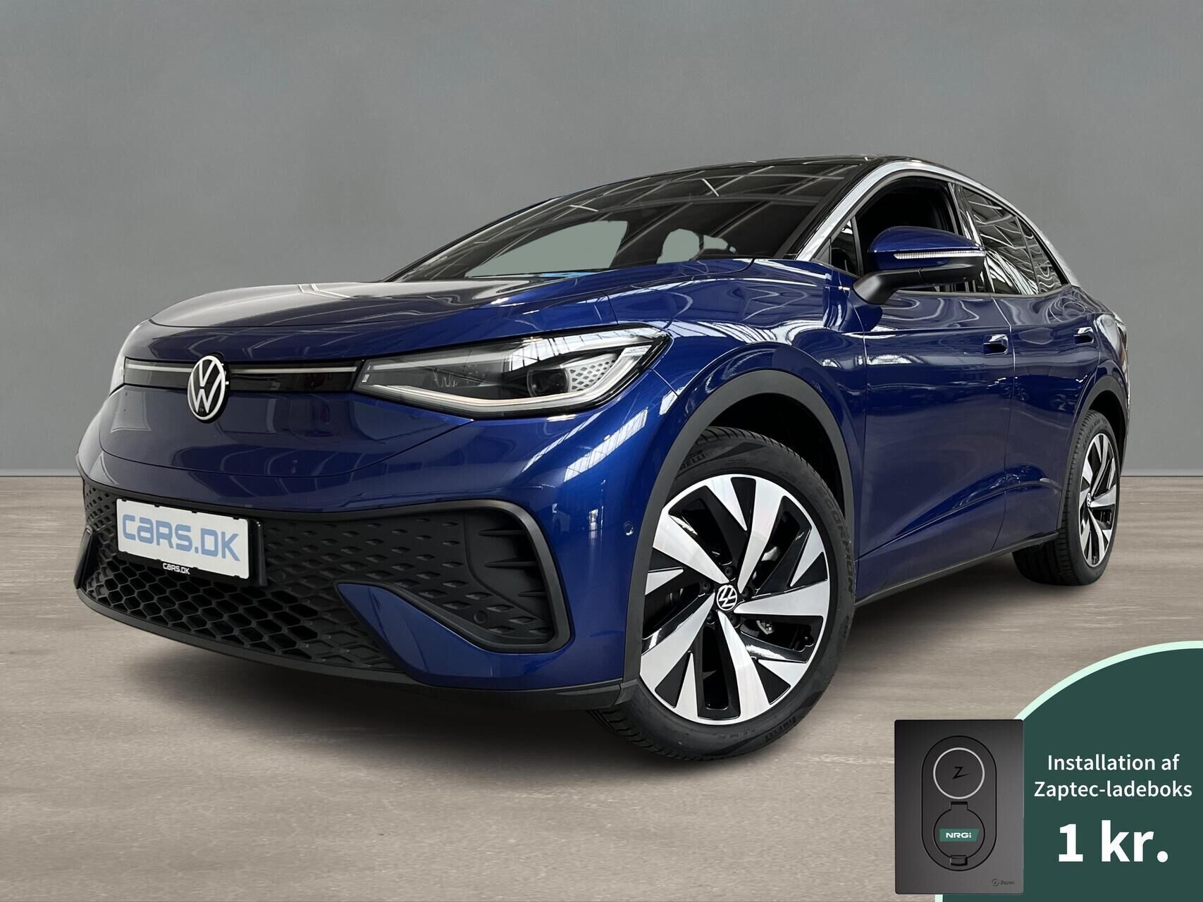 Blå VW ID.5 fra 2024 set udefra