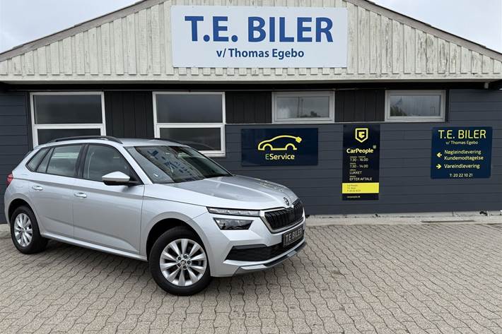 Sølv Skoda Kamiq fra 2022 set udefra