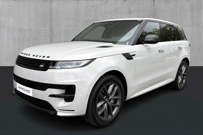 Grå Land Rover Range Rover sport fra 2025 set udefra