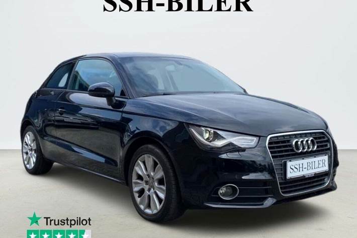 Sort Audi A1 fra 2011 set udefra