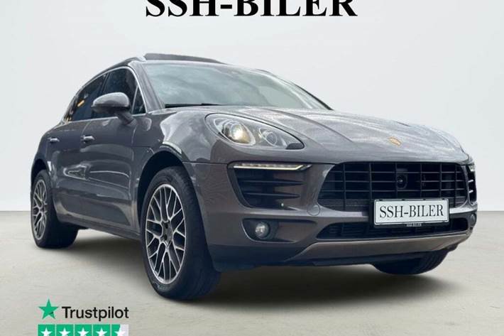 Grå Porsche Macan S fra 2016 set udefra