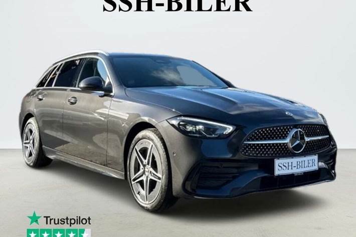 Grå Mercedes C300 e fra 2022