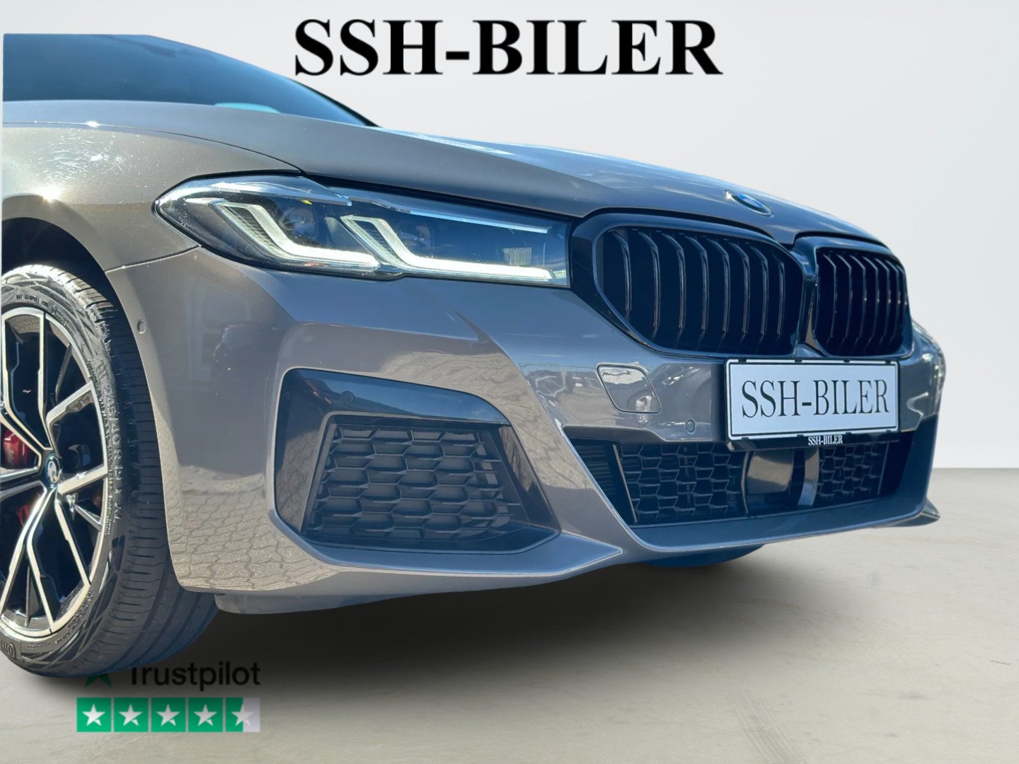 Sort BMW 530e fra 2021