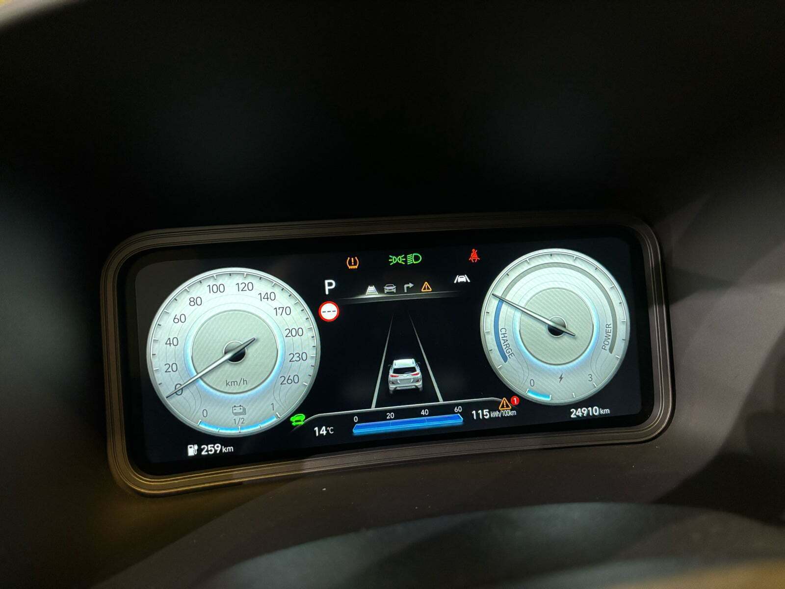 Hvid Hyundai Kona fra 2022