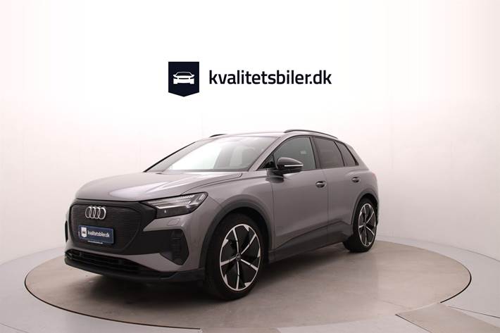 Grå Audi Q4 fra 2023 set udefra