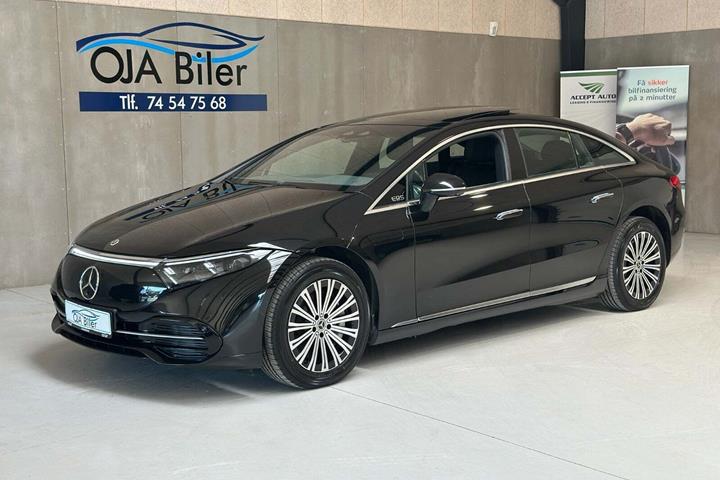 Sort Mercedes EQS450+ fra 2023
