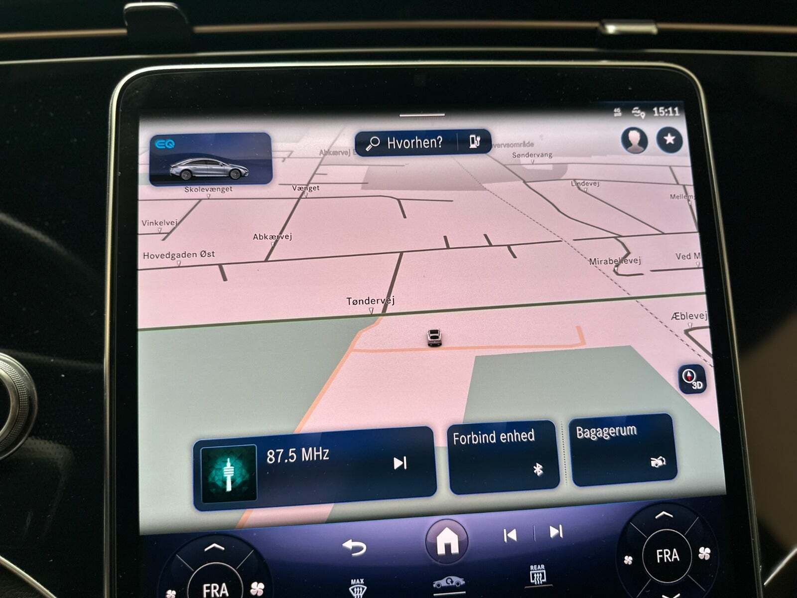 Sort Mercedes EQS450+ fra 2023