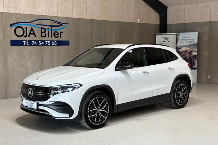 Hvid Mercedes EQA250+ fra 2023 set udefra