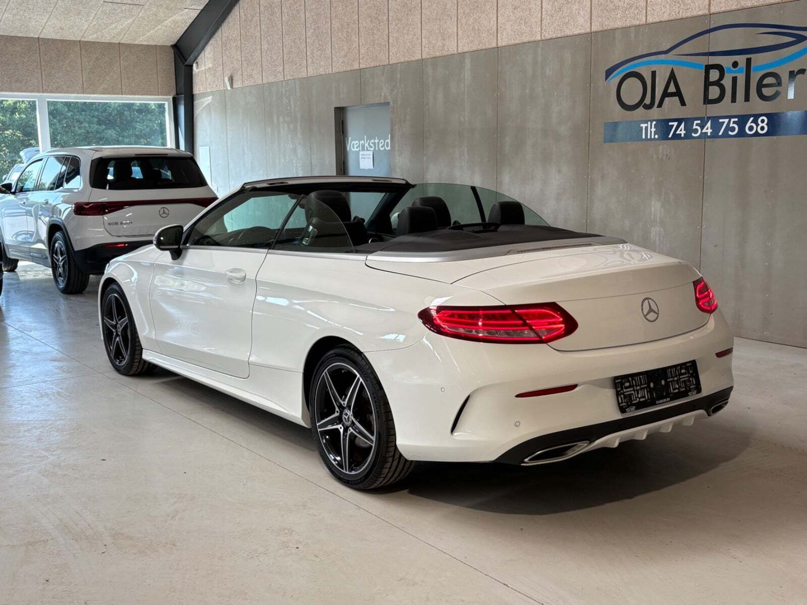 Hvid Mercedes C180 fra 2017