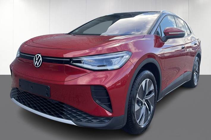 Rød VW ID.4 fra 2025 set udefra