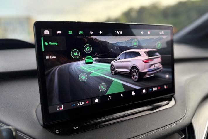 Grå Skoda Enyaq fra 2024