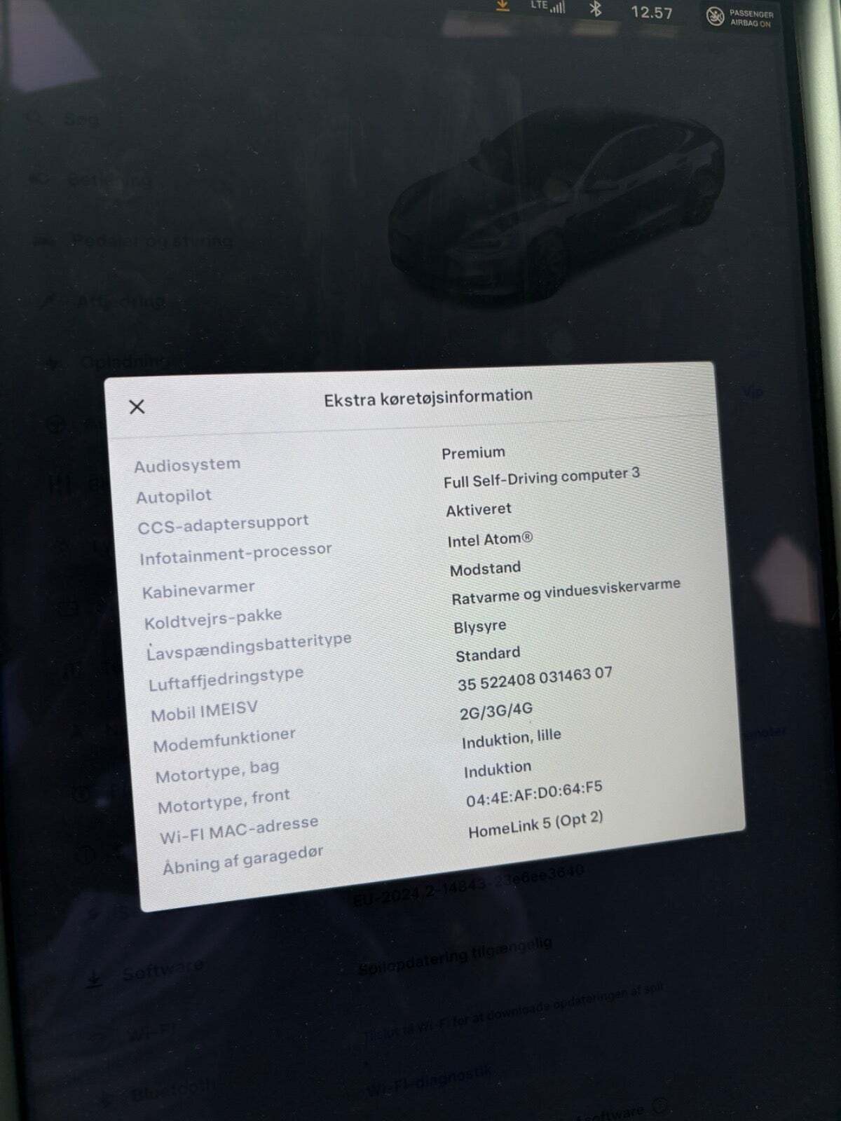 Grå Tesla Model S fra 2019