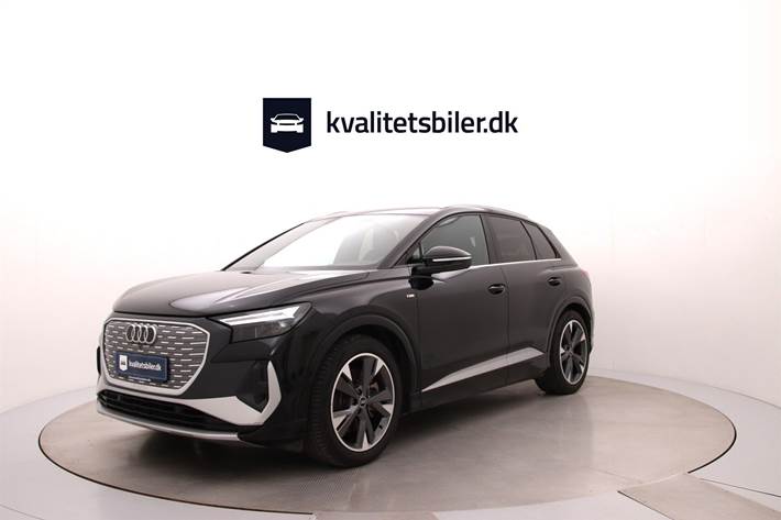 Sort Audi Q4 fra 2022 set udefra