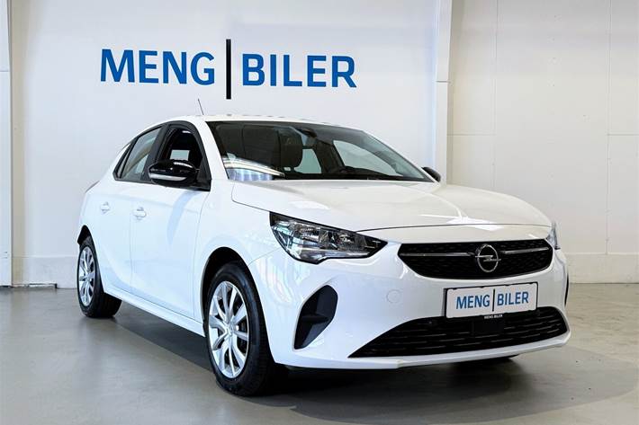 Hvid Opel Corsa-e fra 2021 set udefra