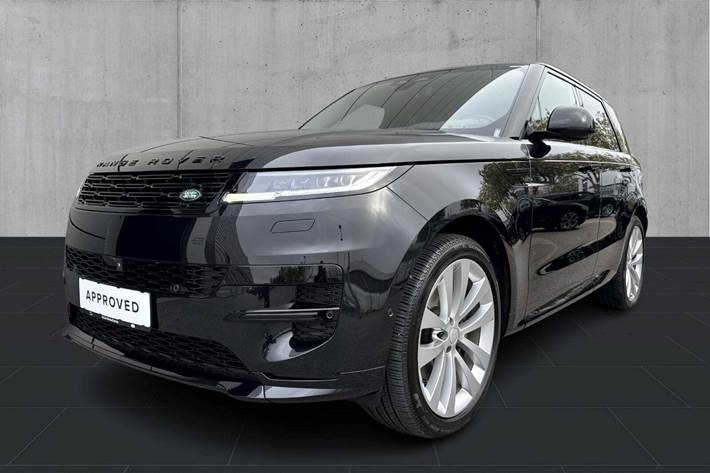 Sort Land Rover Range Rover sport fra 2025 set udefra