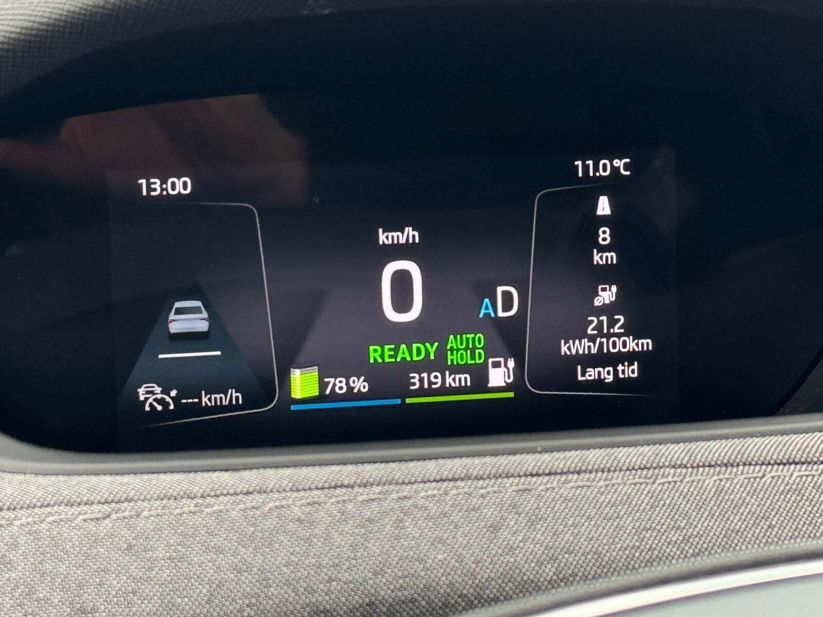 Hvid Skoda Enyaq fra 2021