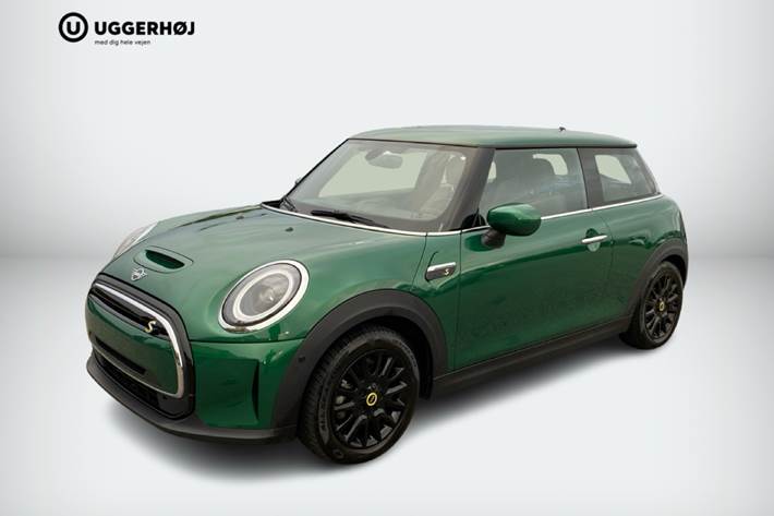 Grøn Mini Cooper fra 2022 set udefra